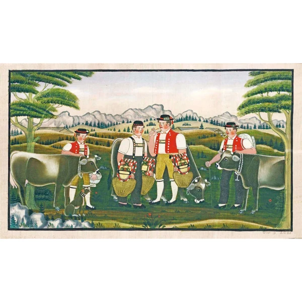 Johannes Zülle — VIER SENNEN, ZWEI BEIM SCHELLEN SCHÜTTELN FOUR 'SENNS', TWO RINGING BELLS