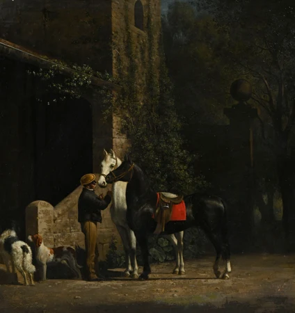 Palefrenier et chevaux