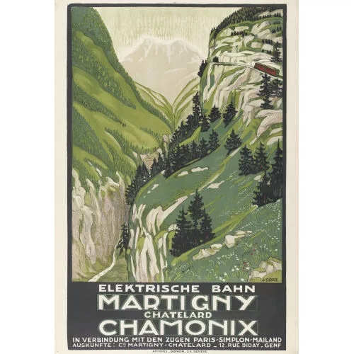 John Graz — "Elektrische Bahn Martigny".