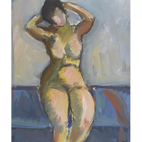 John Torcapel — "Nu: Femme se coiffant".