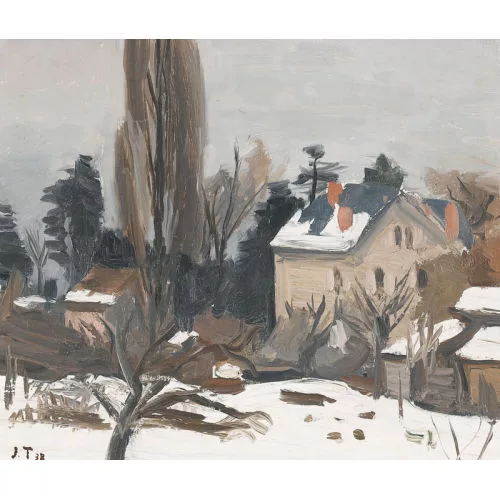 John Torcapel — Winterliche Dorflandschaft.