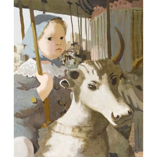 Jonathan Zutter — Kleines Mädchen auf dem Karussell.