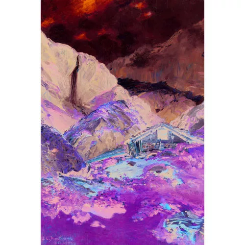 Josef Clemens Kaufmann — "Mein Hotel auf der Kuhplankenalp mit Faulenbachfall".