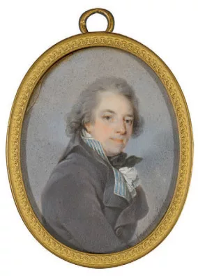 Joseph Damien Kappeler — Junger Mann in schwarzem Rock