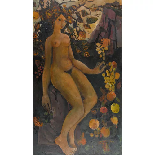 Joseph Edward Duvanel — Weiblicher Akt und Harlekin. Gegenstücke.