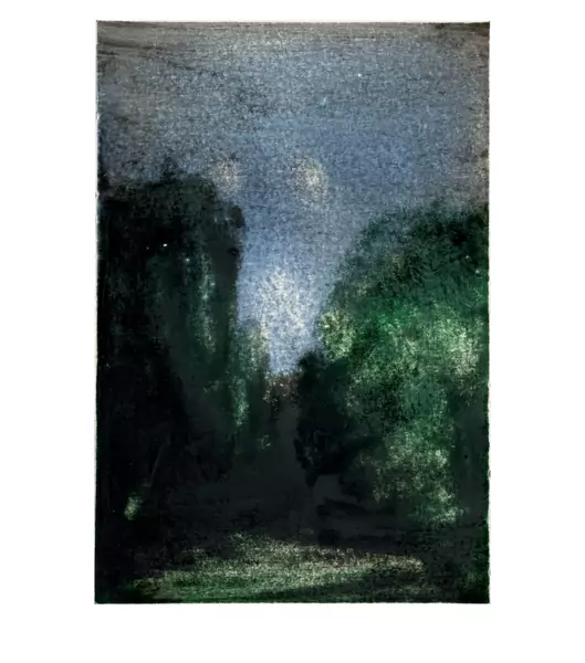 Joseph Egan — Colors in the World (Under Cover in the Trees). - Colors in the World (The Warm Sky) Aus der Folge "Walking at Night" — Galerie Kornfeld