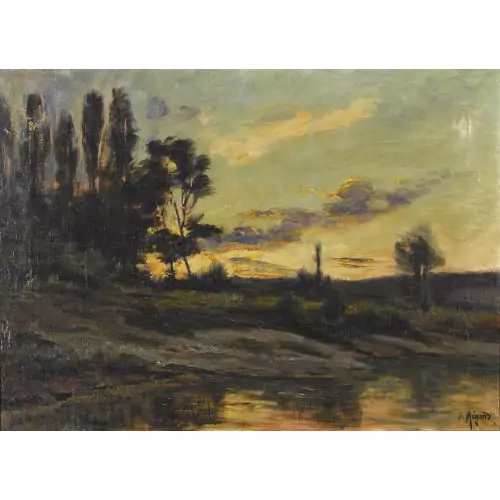 Sonnenuntergang am Fluss