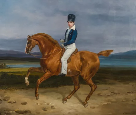 Joseph Volmar — Junger Reiter auf einem braunen Pferd, 1829