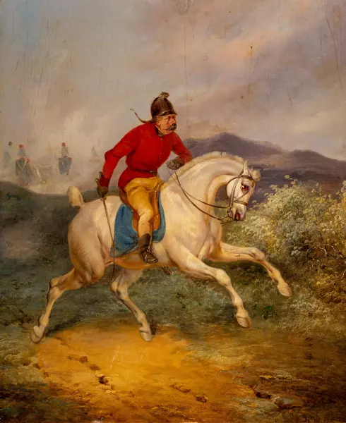 Reiter auf Schimmel. 1847