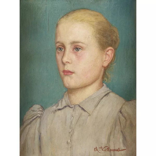 Joseph Vuillermet — Portrait d'une jeune femme.