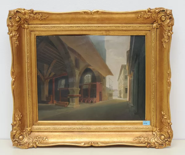 Joseph Wolfgang von Deschwanden — Zürich, alte Metzgerhalle beim Rathaus am Limmatquai, um 1840