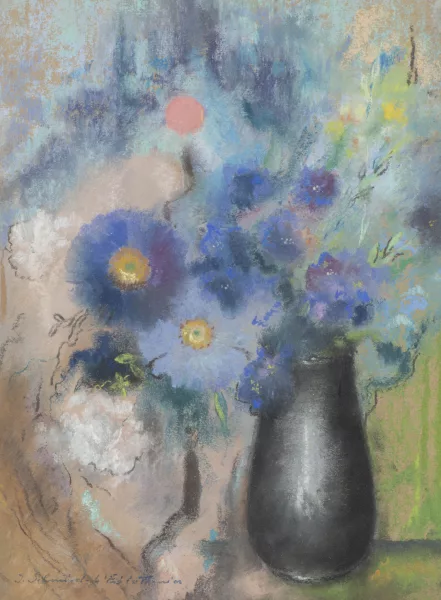 Judith Schmied-L'Eplattenier — Judith SCHMID-L'EPLATTENIER (1908-2003), Nature morte aux fleurs