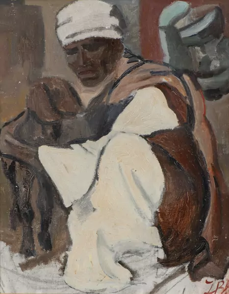 Jules BLANCPAIN (1860-1914), 'Homme oriental assis', huile sur bois — DognyAuction