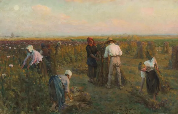Jules Breton — Harvesting the Oil Poppies, Sotheby's, 8 novembre 2012