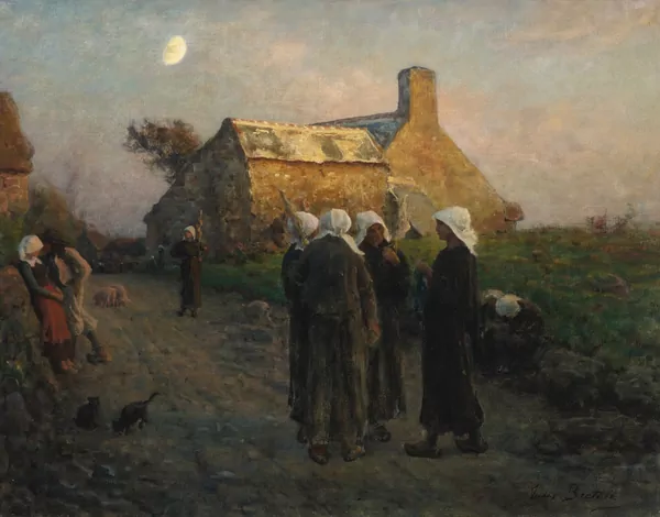 Jules Breton — Le Soir dans les hameaux du Finistère, Sotheby's, 9 mai 2013