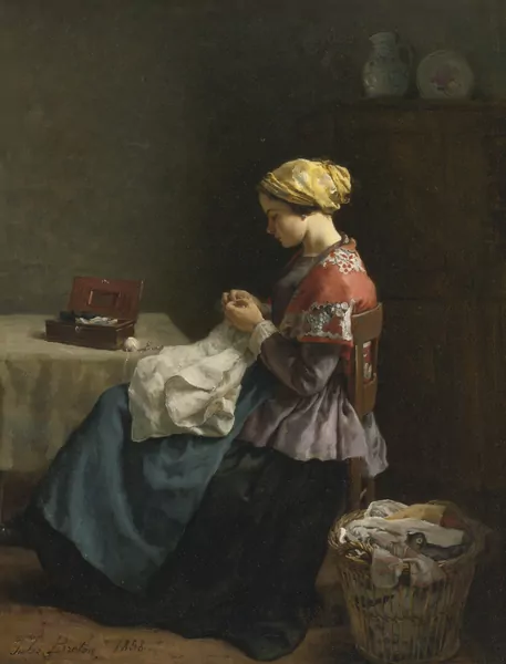 Jules Breton — La petite couturière, Sotheby's, 9 mai 2014