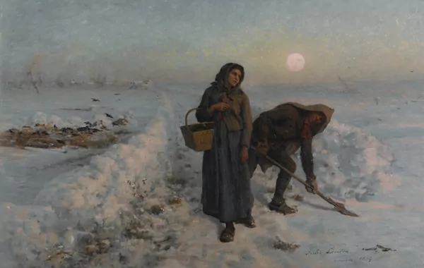 Jules Breton — Sur la route en hiver; Artois, Sotheby's, 1 février 2019