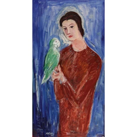 "Femme au perroquet vert"