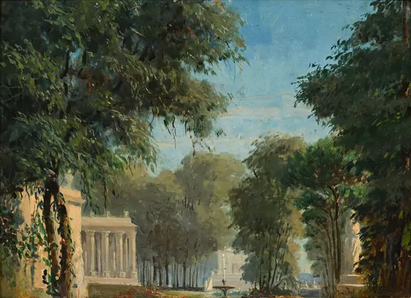 Jules-Louis Badel — Vue du jardin du château de Versailles