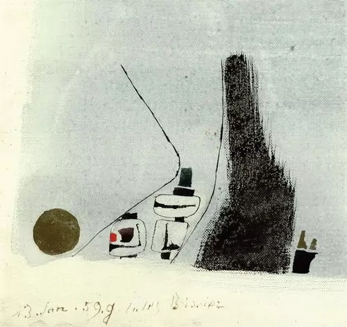 JULIUS BISSIER — Komposition. 1959. — Koller Auktionen