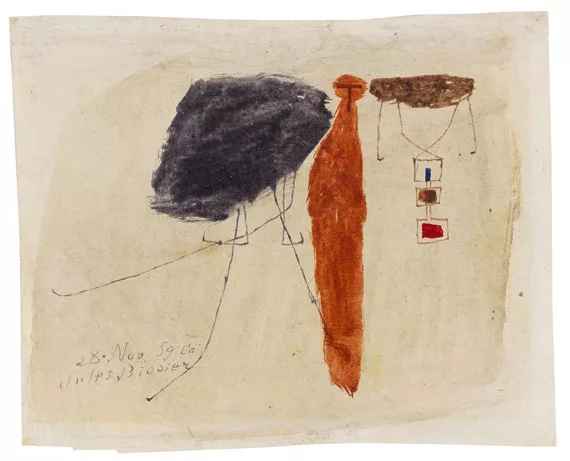 Julius Bissier — Komposition 28. Nov. 59 c'a