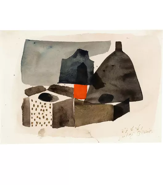 Julius Bissier — Komposition 27. Juni 1961 — Galerie Kornfeld