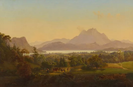 Julius Rieter — Blick auf Pilatus, Lopper und Bürgenstock, 1891