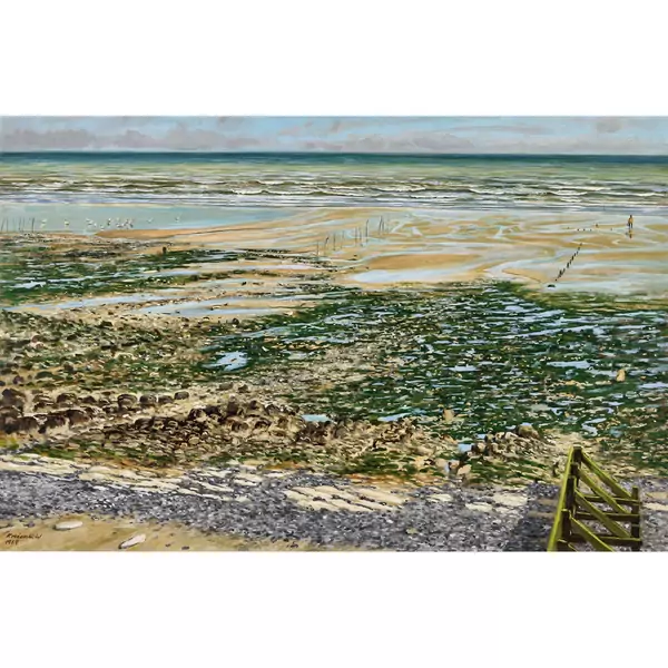 Plage en Normandie, à marée basse