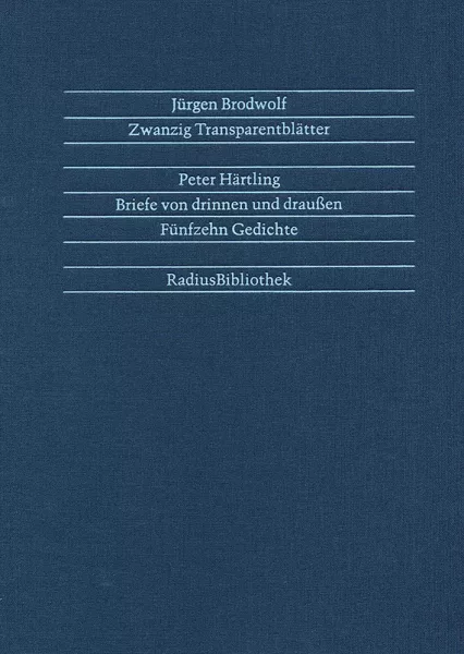 Jürgen Brodwolf — 3 Werke. 1989-93.