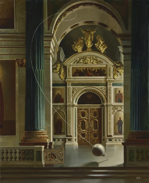 Juri Siomash — Interior view of the Isaak Cathedral in Saint Petersbourg, 1988