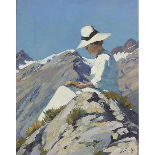 Karl Anneler — Rast auf dem Gipfel.