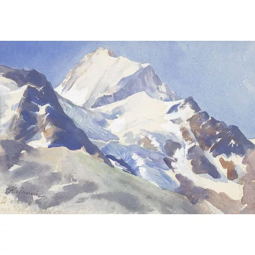 Karl Anneler — "Bietschhorn von Fafleralp aus".