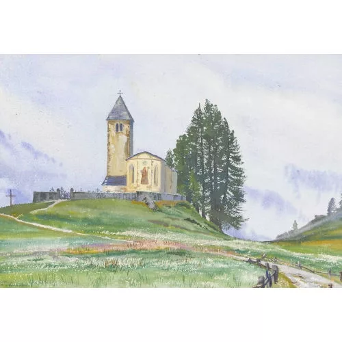 Karl Anneler — Berglandschaft mit Kirche.