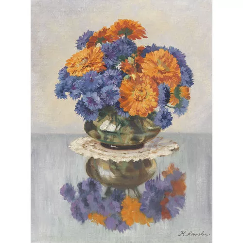 Karl Anneler — Stillleben mit Astern.