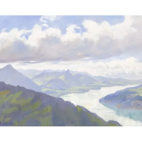 Karl Anneler — Thunersee mit Niesen.