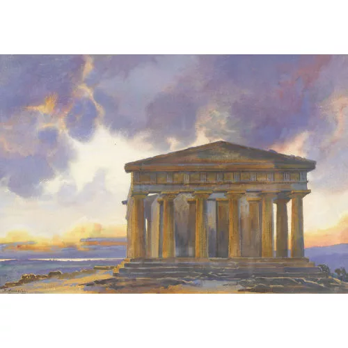 Karl Anneler — Der antike Concordiatempel von Agrigento.