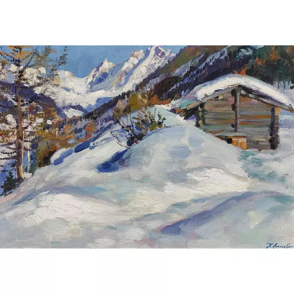 Sonniger Wintertag im Gebirge
