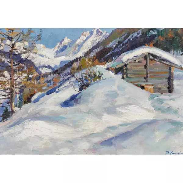 Sonniger Wintertag im Gebirge