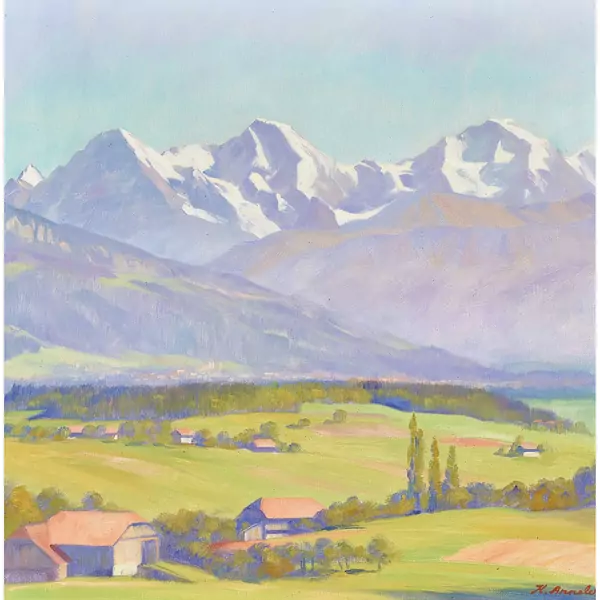 "Berner Alpen von Noflen aus"