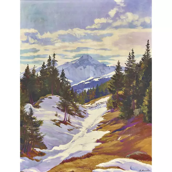 Alpenlandschaft im Vorfrühling