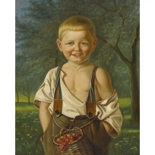 Karl Gehri — Junge mit Kirschenkorb.