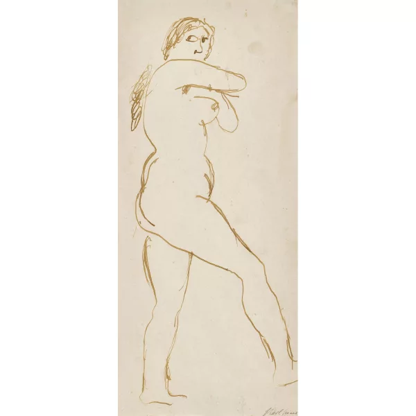 KARL GEISER — Stehende unbekleidete Frau.