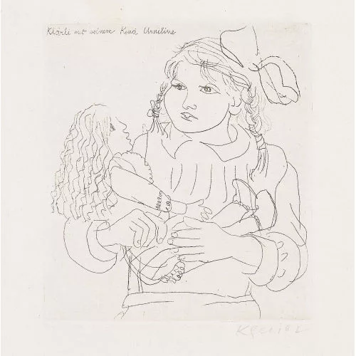 KARL GEISER — "Klärli mit seinem Kind Ursuline".