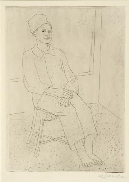 KARL GEISER — Daniel mit Zuavenmütze, 1942