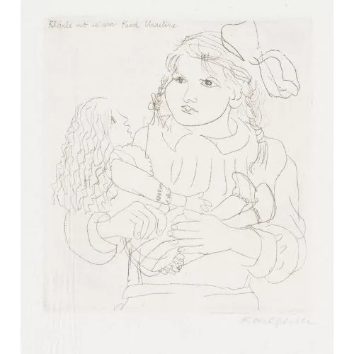 KARL GEISER — "Klärli mit seinem Kind Ursuline".