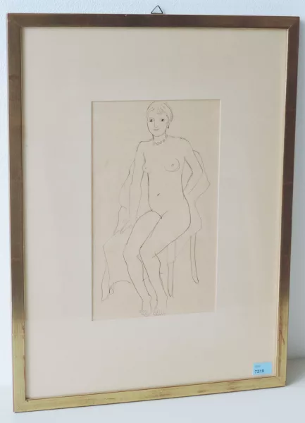 KARL GEISER — Sitzender Akt