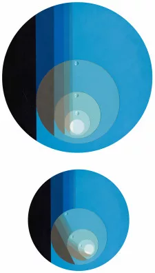Karl Gerstner — Das blaue Exzentrum, 1956