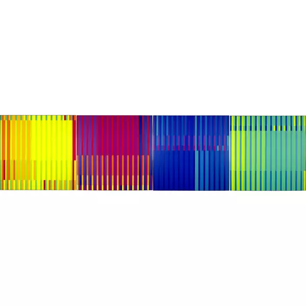 Karl Gerstner — Zyklische Permutation (Quadrupel) 1. Zyklus (Vollfarben) — Galerie Kornfeld