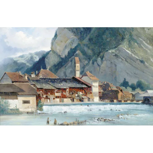 Karl Girardet — Ansicht von Unterseen.