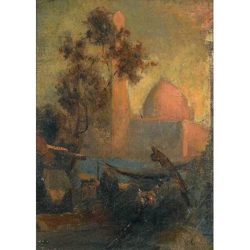Karl Girardet — "Mosquée au Caire".